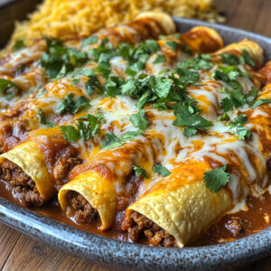 Classic Cheesy Beef enchiladas