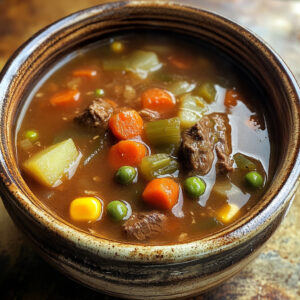 Hearty Homestyle Beef vegetable Soup