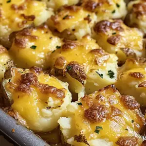 cheesy smashed potatoes.
