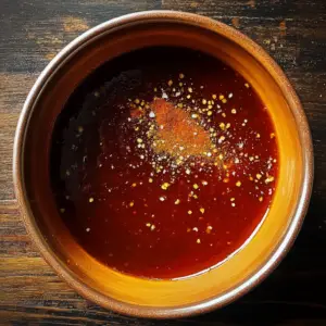 mixing bowl filled with ketchup and other ingredients