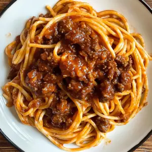 BBQ Beef spaghetti