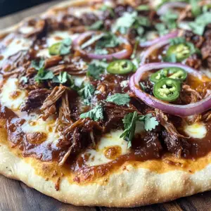 BBQ Pulled Beef pizza