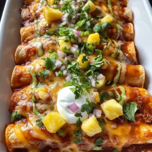 Hawaiian BBQ Pork enchiladas