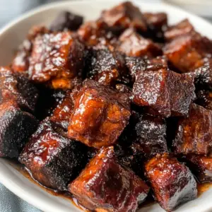 Honey Bourbon Glazed Beef Burnt ends