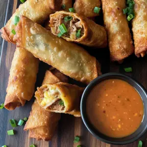 Sweet and Spicy bbq Egg Rolls