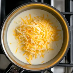 smooth, creamy mixture of milk and heavy cream