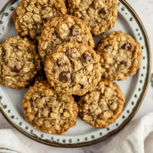 Chewy Peanut Butter Oat cookies