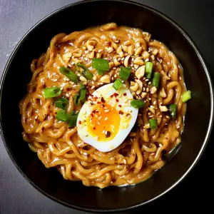 Creamy Peanut Ramen noodles