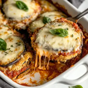 Crispy Baked Eggplant parmesan