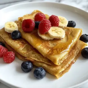 Healthy Banana Oat crepes