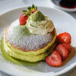 Matcha Japanese Soufflé pancakes
