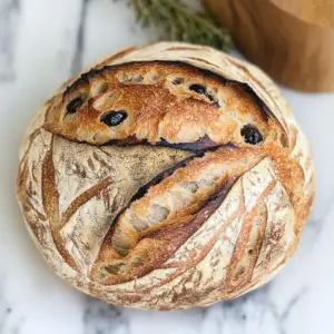Olive and Rosemary Sourdough Artisan bread