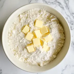 all-purpose flour, with small, cold cubes of butter