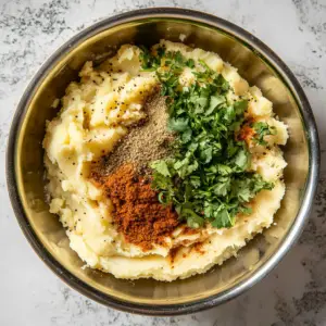 bowl filled with mashed potatoes