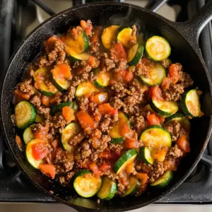 browned ground beef with other ingredients