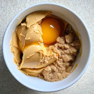 creamy peanut butter, brown sugar, golden honey, egg yolk