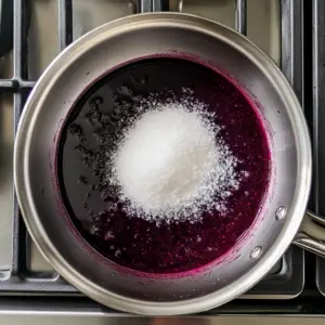 deep purple blackberry juice