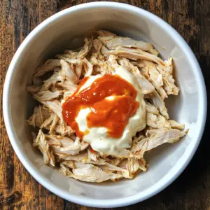 freshly shredded chicken