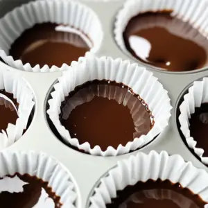 mini muffin tin lined with white paper cupcake wrappers