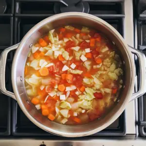 sautéed chopped cabbage and sliced carrots