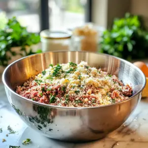 steel mixing bowl sits on a kitchen countertop