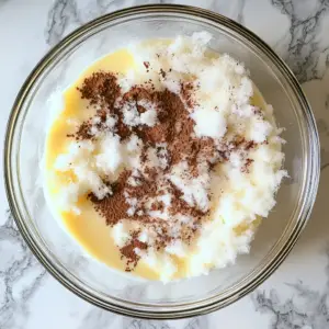 white snow and deep brown chocolate