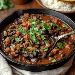 Black Beans with chorizo