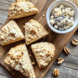 Blue Cheese and Walnut scones