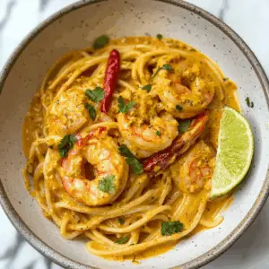 Coconut Curry Prawn pasta