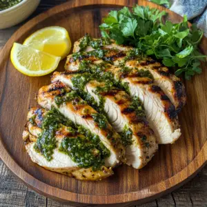 Grilled Turkey Breast with chimichurri