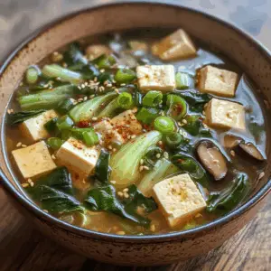 Miso Soup with Baby Bok choy