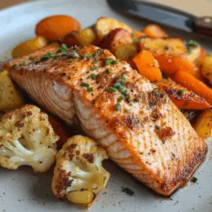 Salmon with Turmeric-Spiced veggies