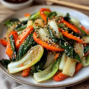 Sautéed Bok Choy with Carrots and peppers