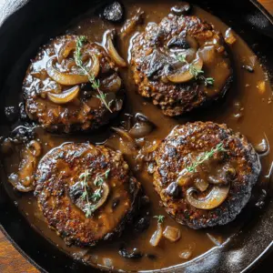 Sheet Pan Salisbury Steak Dinner with Mushroom gravy