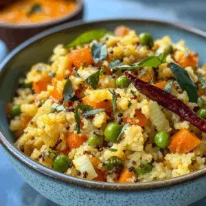 Wholesome Daliya Upma with Mixed veggies