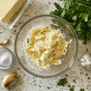 creamy garlic butter mixture