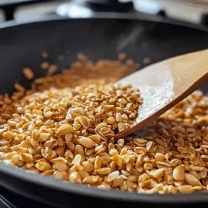 daliya being dry roasted