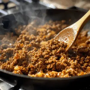 ground turkey being browned