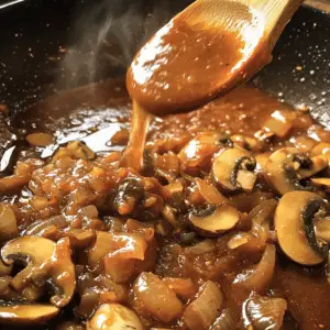 rich, flavorful sauce begins to come together