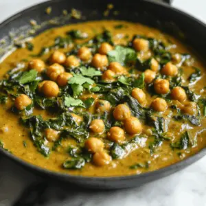 Creamy Chickpea and Spinach Chana saag