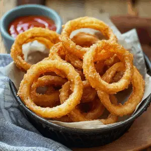 Crispy Gluten-Free Onion Rings with Rice flour