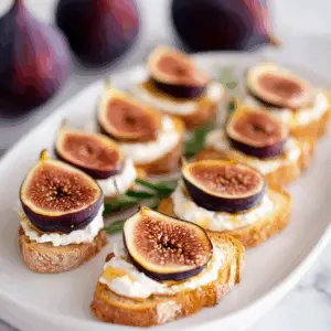 Fig and Brie Bruschetta with honey