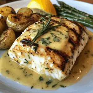 Grilled Fish with Béarnaise Butter sauce