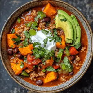 Ground Turkey and Sweet Potato chili