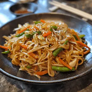 Hakka-Style Veggie Fried noodles