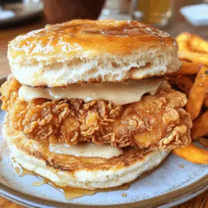 Honey Butter Fried Chicken Biscuit sandwich