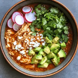 Low-Carb Chicken Posole with cauliflower