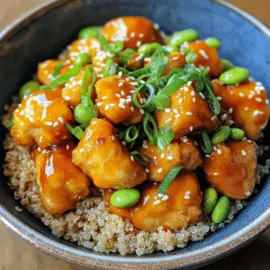 Orange Chicken with Quinoa and edamame