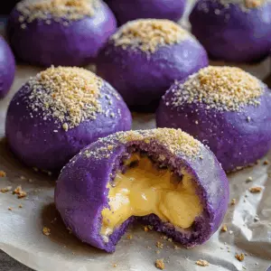 Ube Cheese Pandesal with Creamy center
