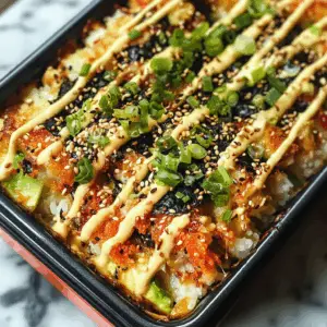 Unagi Eel Baked Sushi casserole